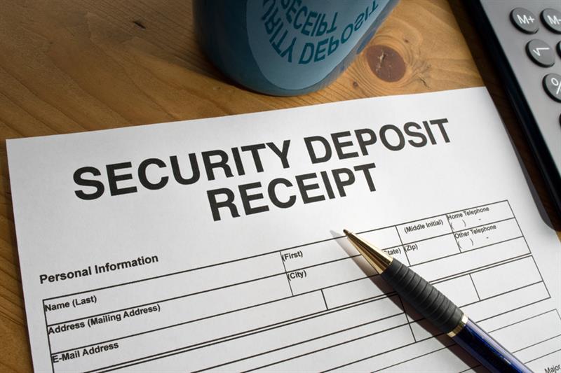 When to deduct from the security deposit.