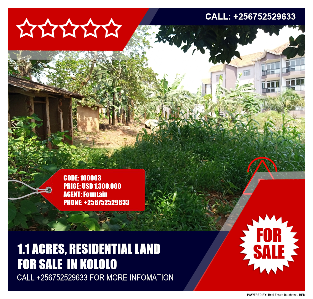 Residential Land  for sale in Kololo Kampala Uganda, code: 100003