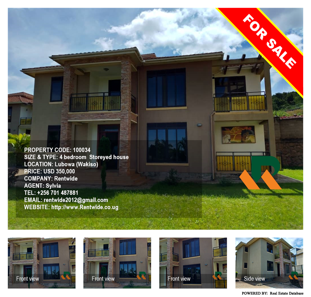 4 bedroom Storeyed house  for sale in Lubowa Wakiso Uganda, code: 100034