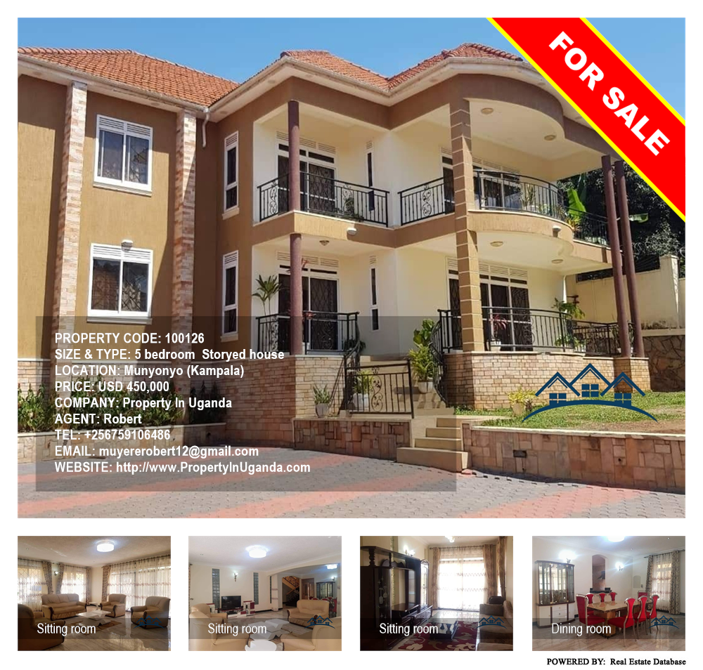 5 bedroom Storeyed house  for sale in Munyonyo Kampala Uganda, code: 100126