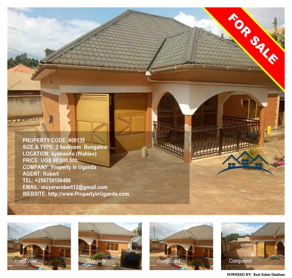 2 bedroom Bungalow  for sale in Kyebando Wakiso Uganda, code: 100135