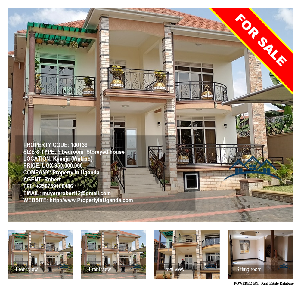5 bedroom Storeyed house  for sale in Kyanja Wakiso Uganda, code: 100139
