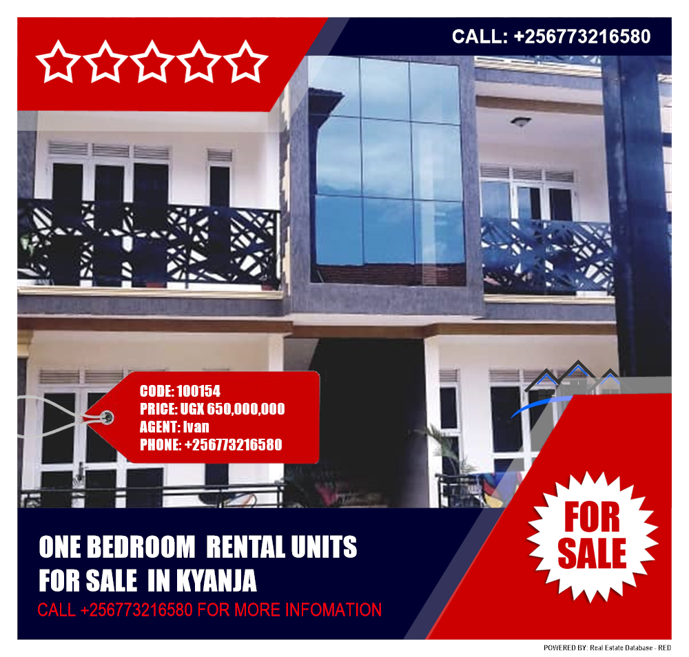 1 bedroom Rental units  for sale in Kyanja Wakiso Uganda, code: 100154