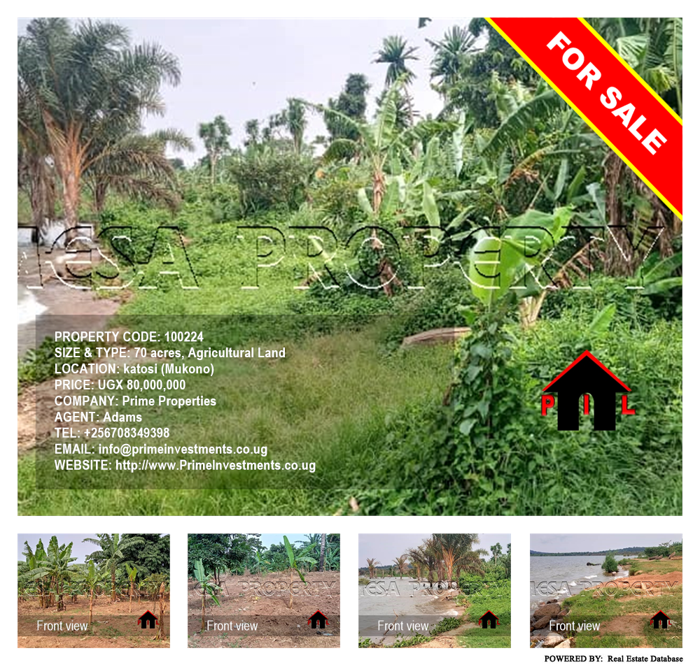 Agricultural Land  for sale in Katosi Mukono Uganda, code: 100224