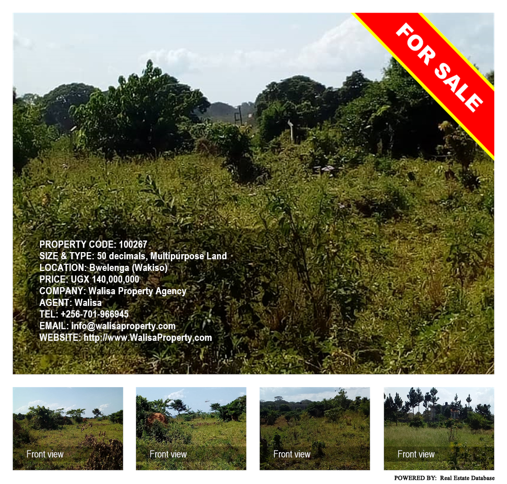 Multipurpose Land  for sale in Bwelenga Wakiso Uganda, code: 100267