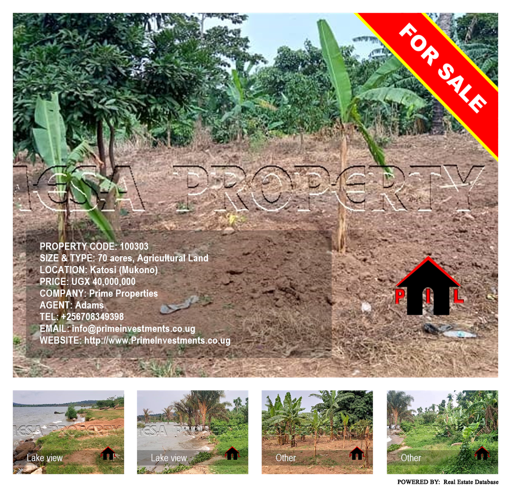 Agricultural Land  for sale in Katosi Mukono Uganda, code: 100303