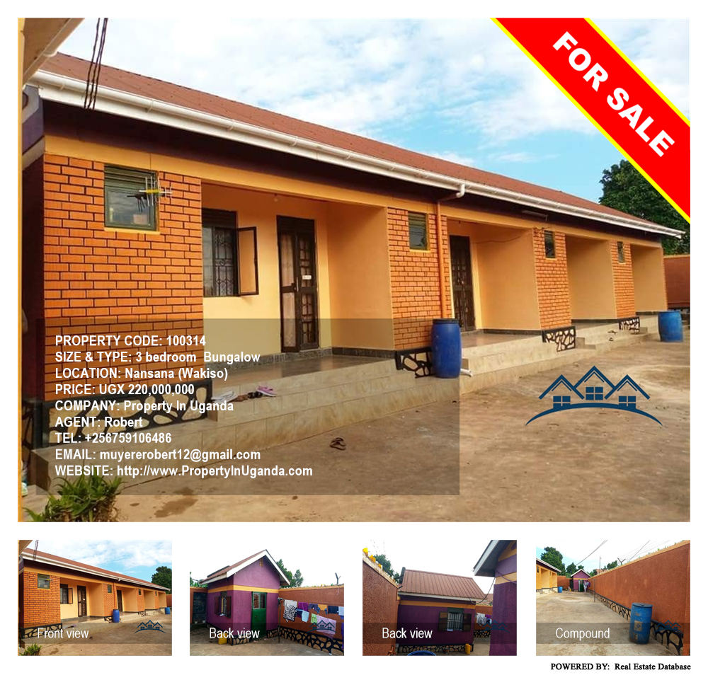 3 bedroom Bungalow  for sale in Nansana Wakiso Uganda, code: 100314