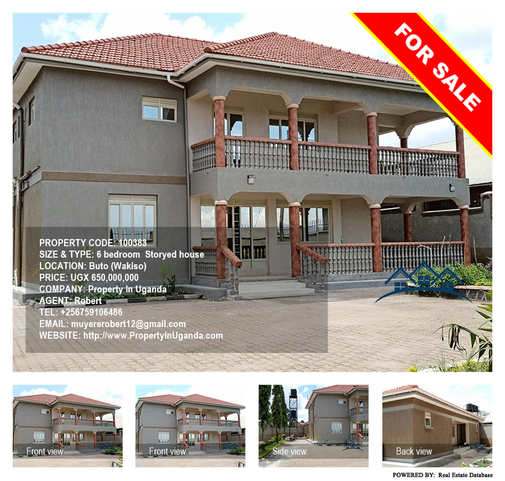 6 bedroom Storeyed house  for sale in Buto Wakiso Uganda, code: 100383