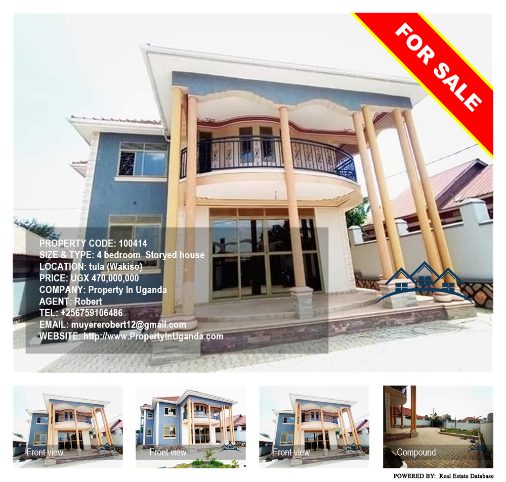 4 bedroom Storeyed house  for sale in Tula Wakiso Uganda, code: 100414