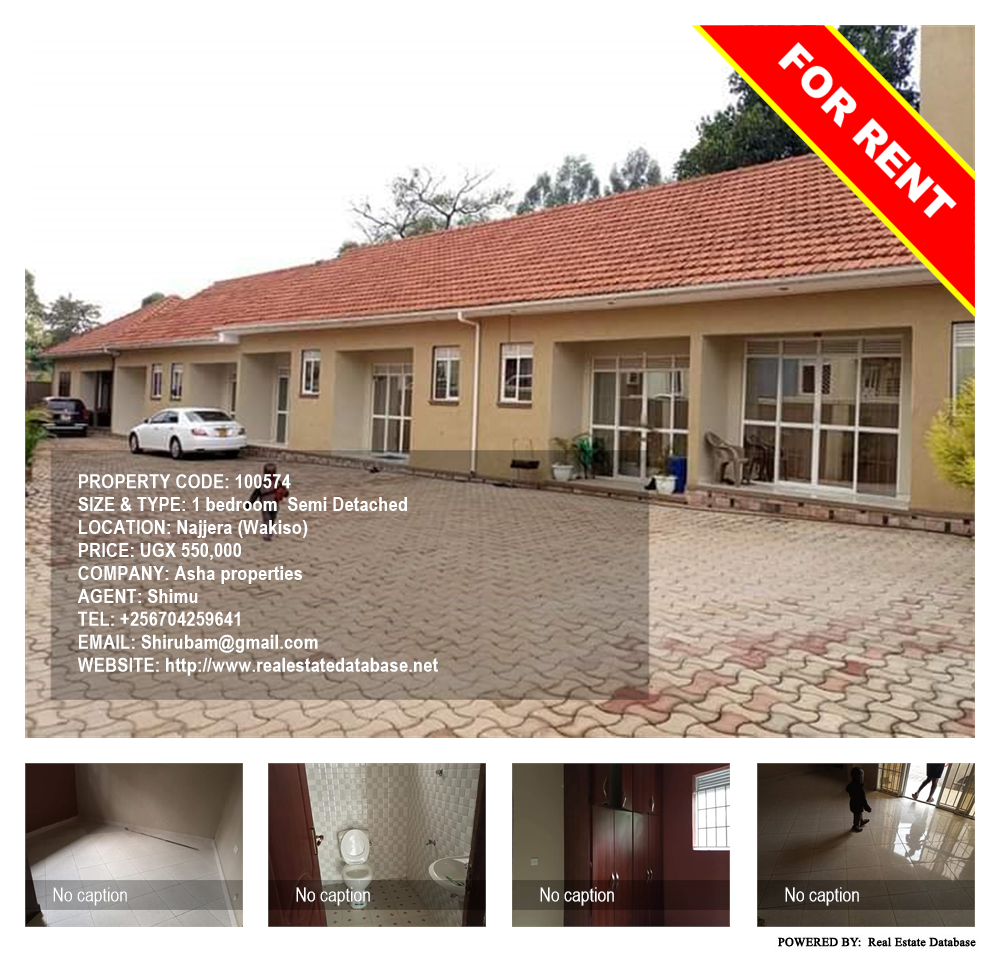 1 bedroom Semi Detached  for rent in Najjera Wakiso Uganda, code: 100574
