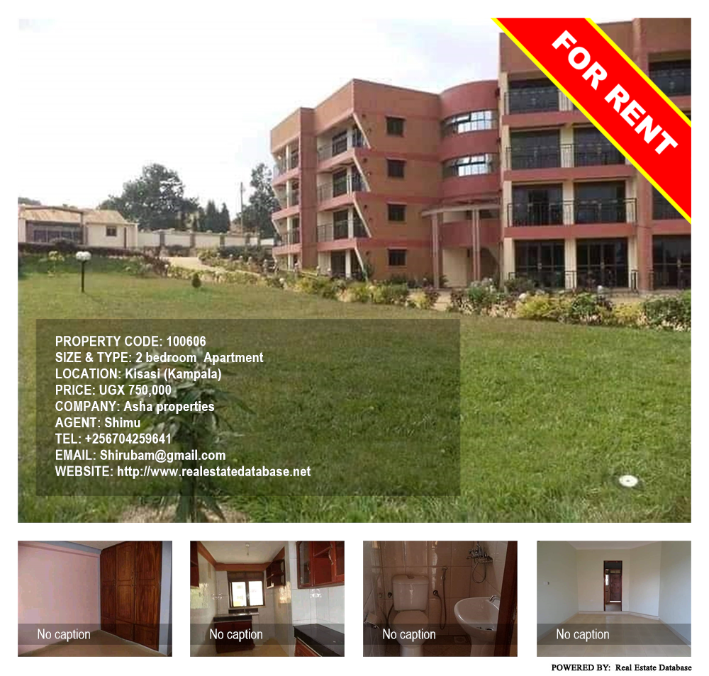 2 bedroom Apartment  for rent in Kisaasi Kampala Uganda, code: 100606