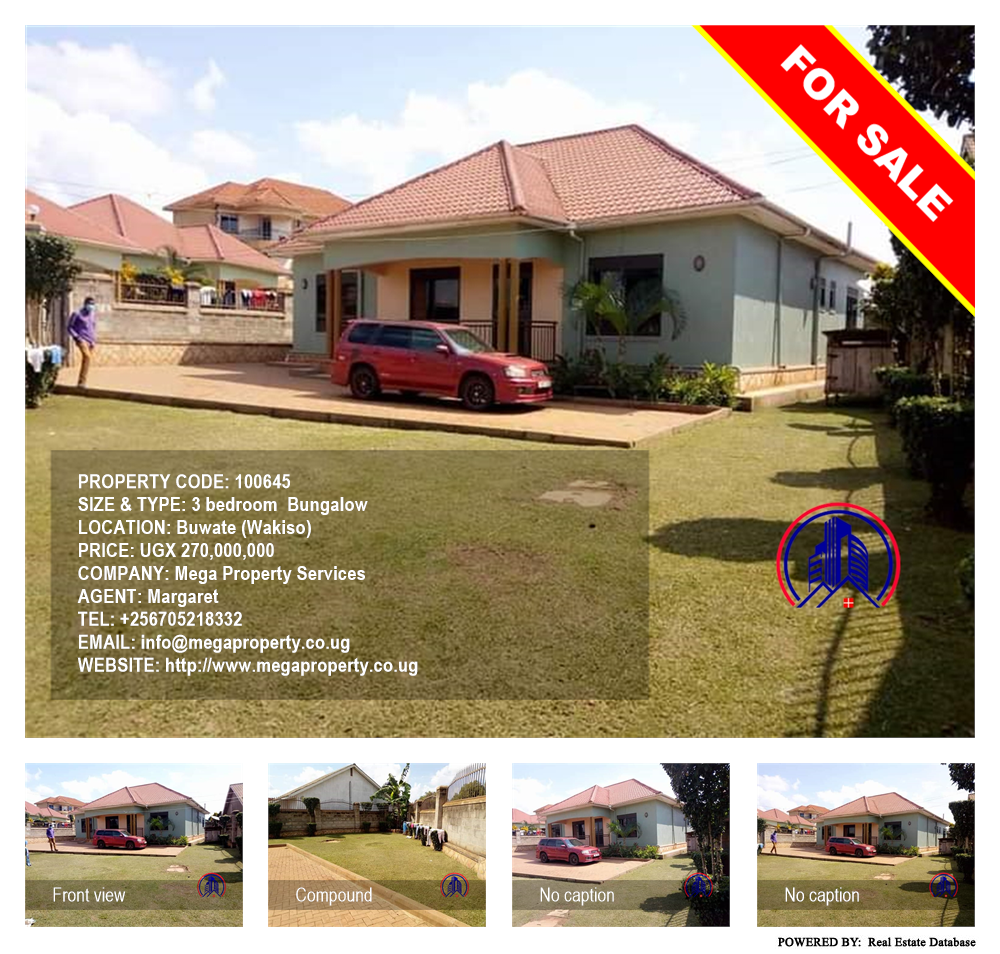 3 bedroom Bungalow  for sale in Buwaate Wakiso Uganda, code: 100645