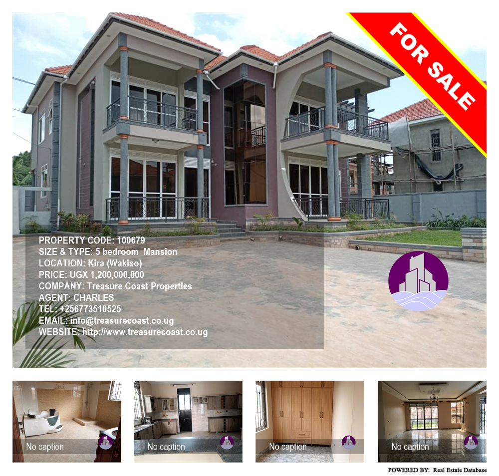 5 bedroom Mansion  for sale in Kira Wakiso Uganda, code: 100679