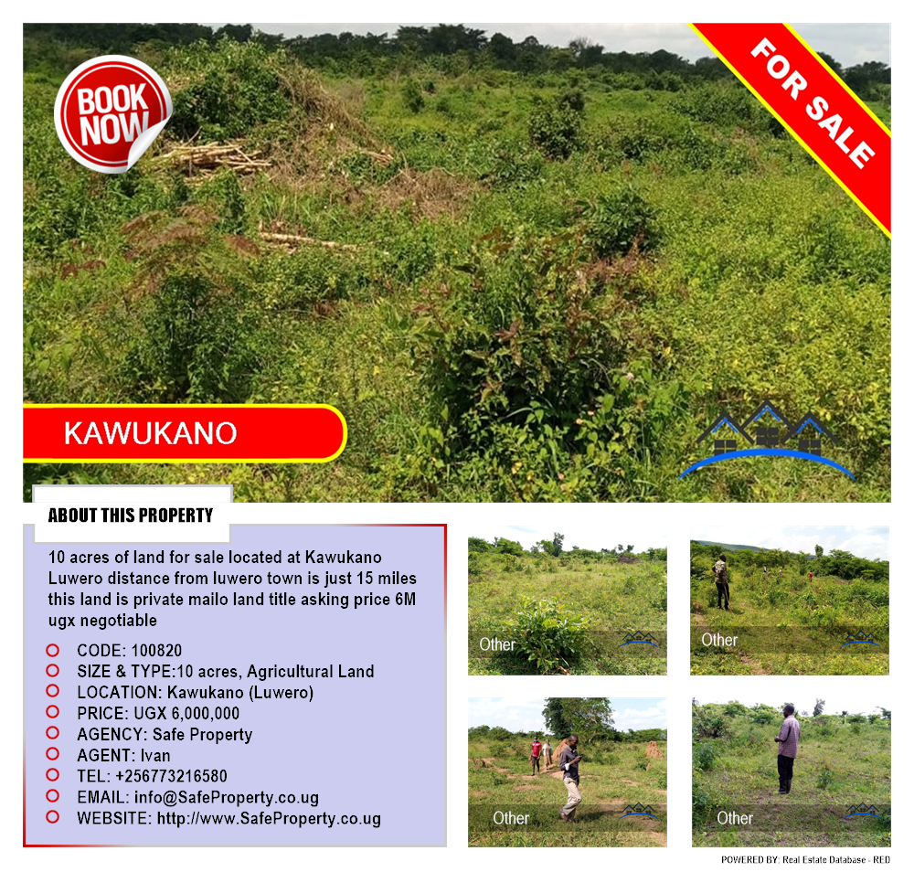 Agricultural Land  for sale in Kawukano Luweero Uganda, code: 100820