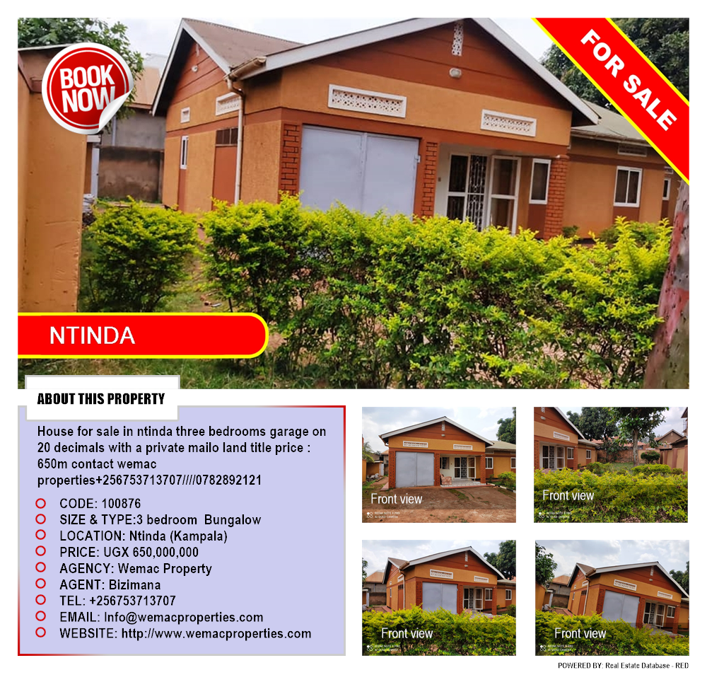 3 bedroom Bungalow  for sale in Ntinda Kampala Uganda, code: 100876