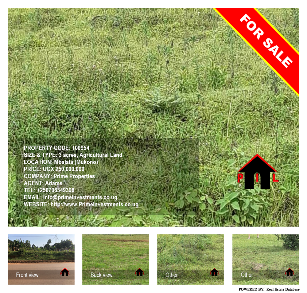 Agricultural Land  for sale in Mbalala Mukono Uganda, code: 100954