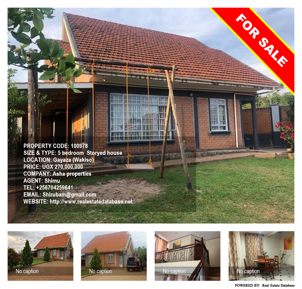 5 bedroom Storeyed house  for sale in Gayaza Wakiso Uganda, code: 100978