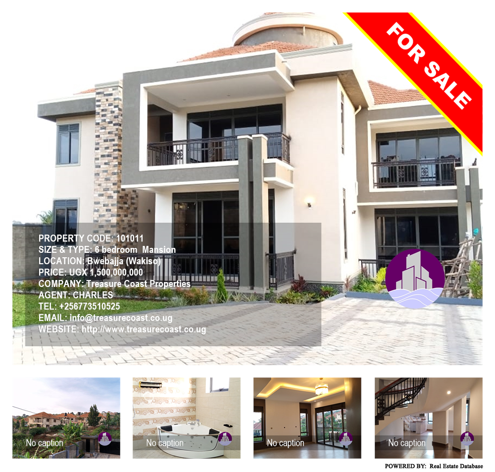 6 bedroom Mansion  for sale in Bwebajja Wakiso Uganda, code: 101011