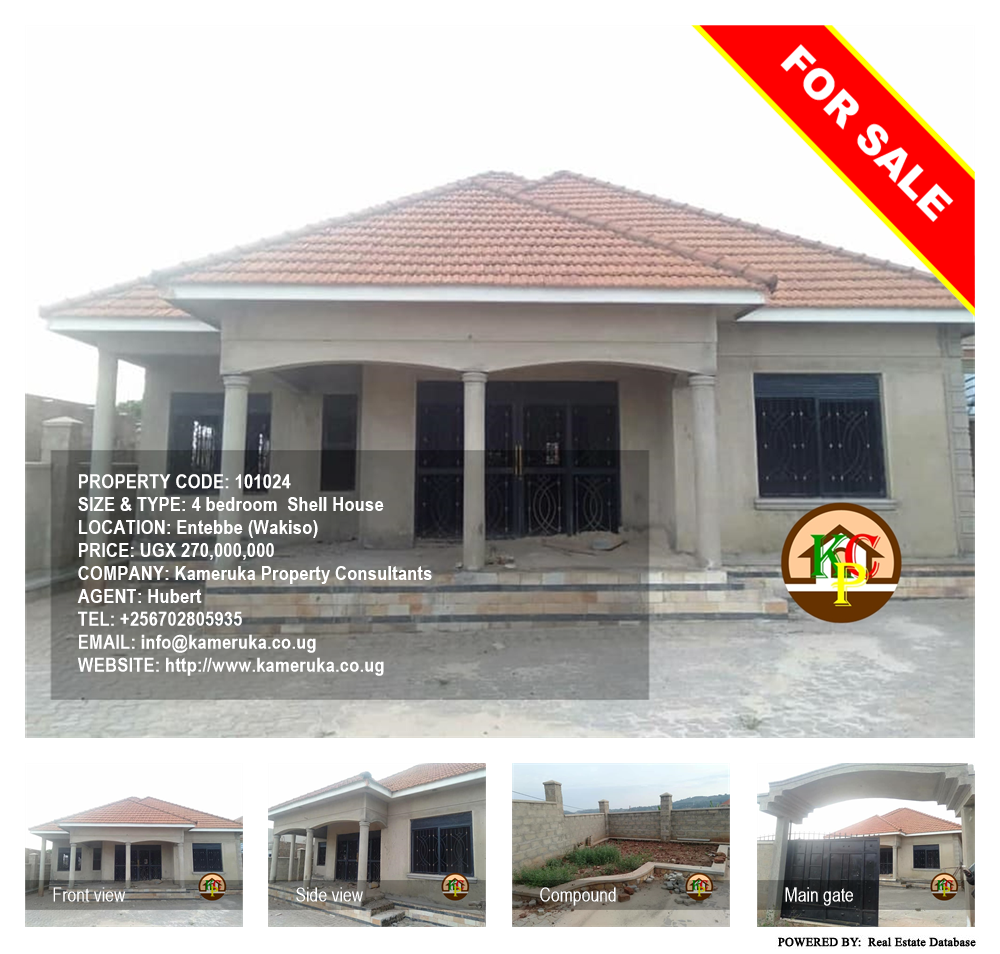 4 bedroom Shell House  for sale in Entebbe Wakiso Uganda, code: 101024