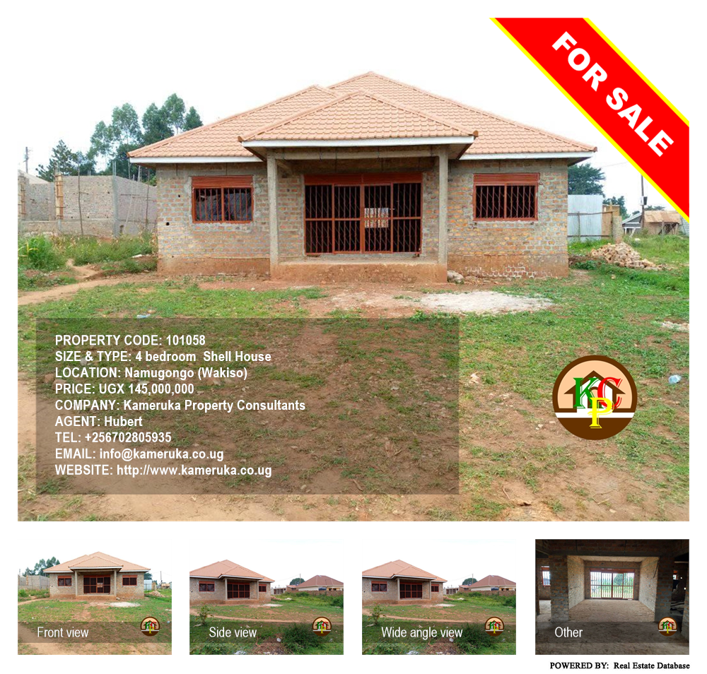 4 bedroom Shell House  for sale in Namugongo Wakiso Uganda, code: 101058