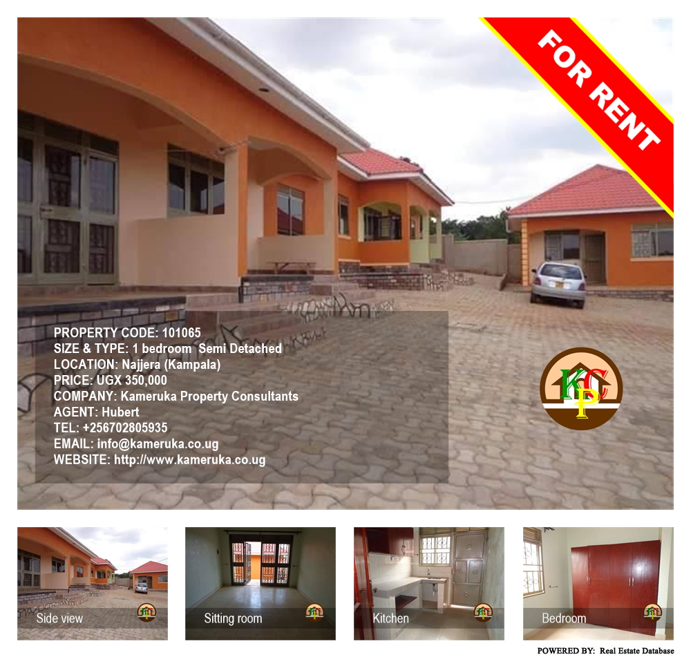 1 bedroom Semi Detached  for rent in Najjera Kampala Uganda, code: 101065