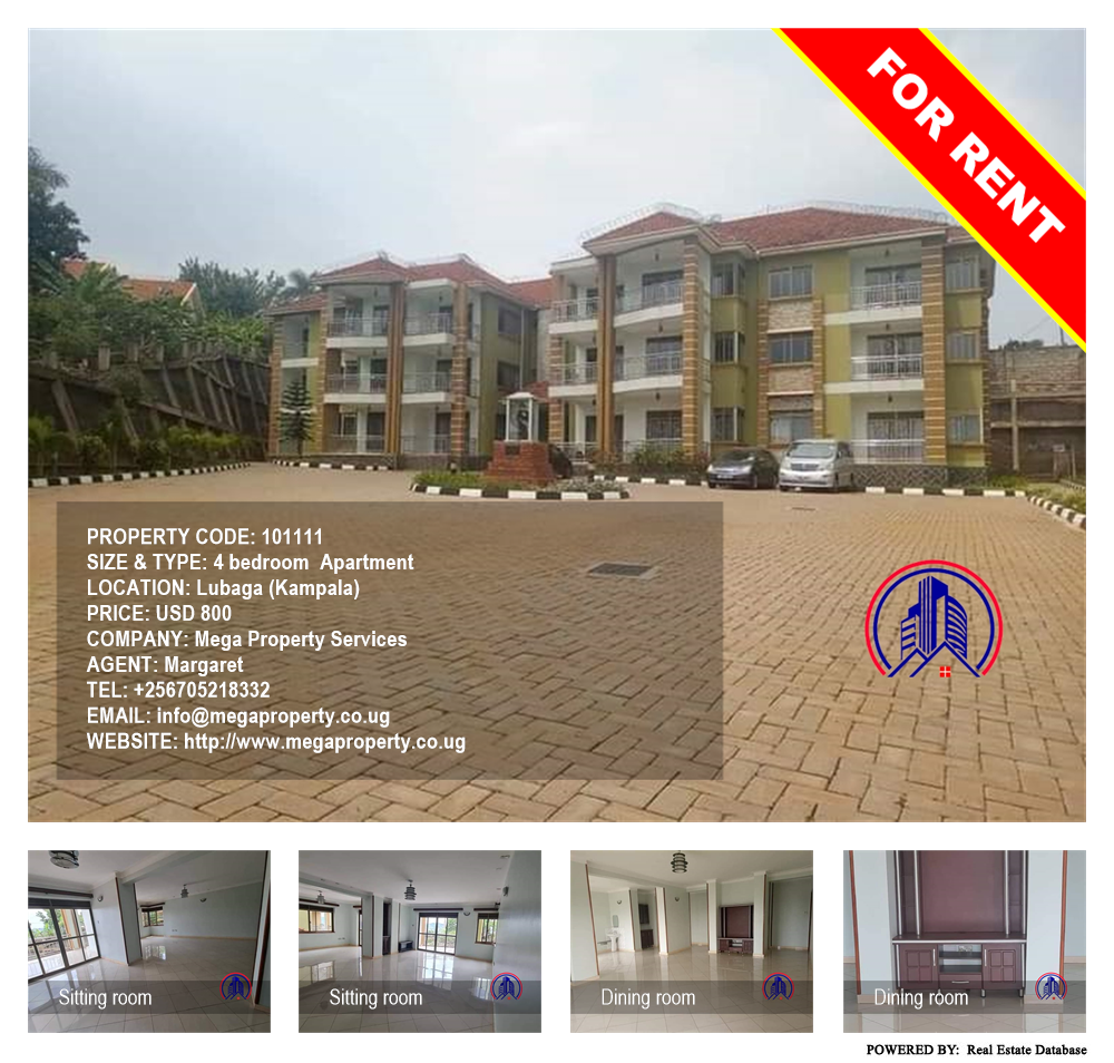 4 bedroom Apartment  for rent in Lubaga Kampala Uganda, code: 101111