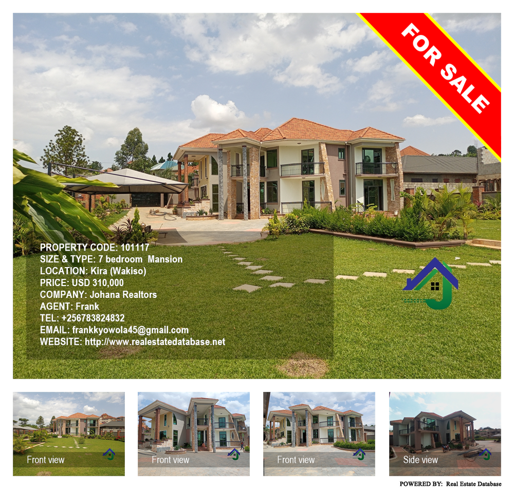 7 bedroom Mansion  for sale in Kira Wakiso Uganda, code: 101117