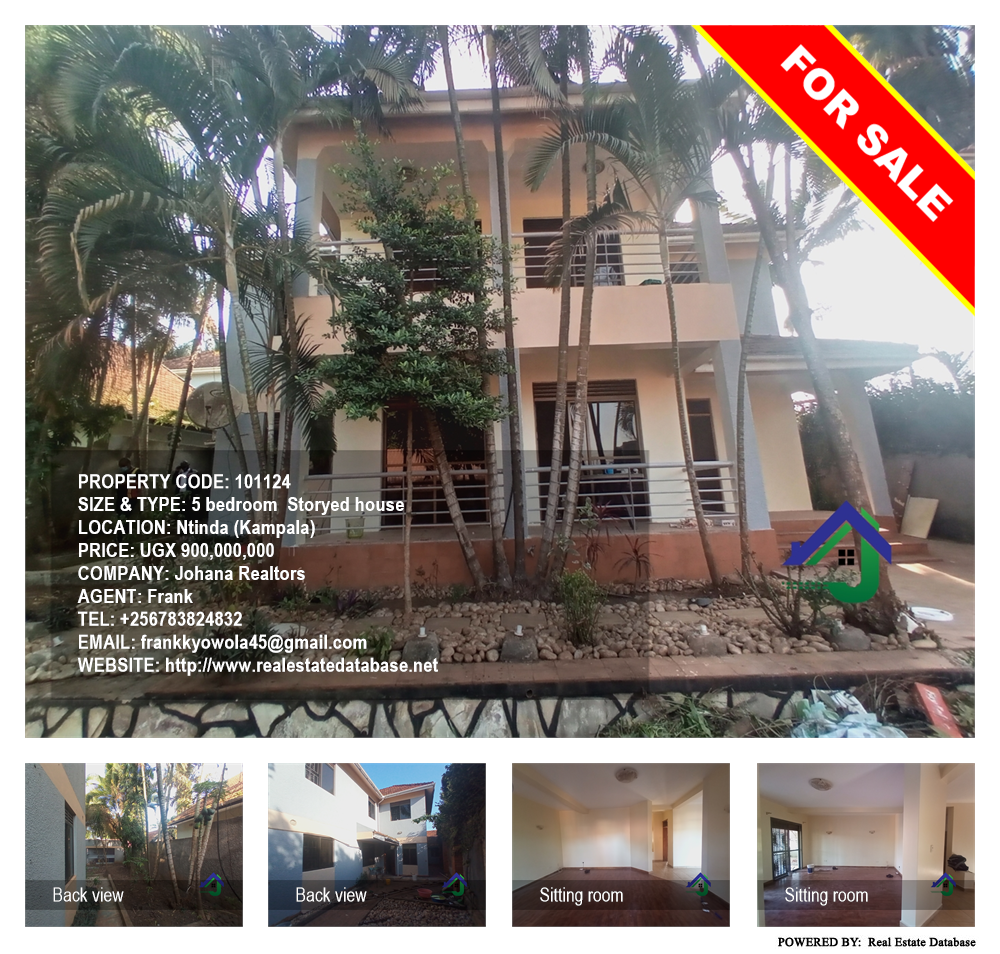 5 bedroom Storeyed house  for sale in Ntinda Kampala Uganda, code: 101124