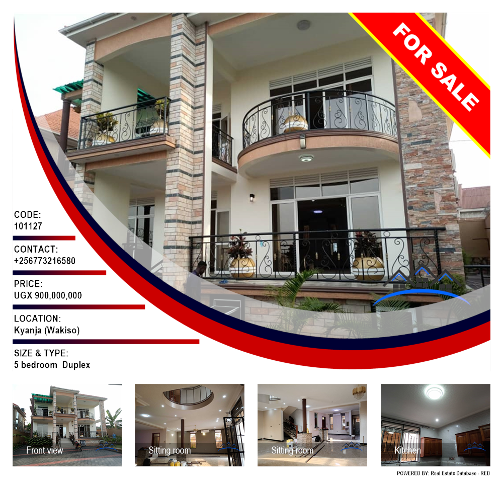 5 bedroom Duplex  for sale in Kyanja Wakiso Uganda, code: 101127