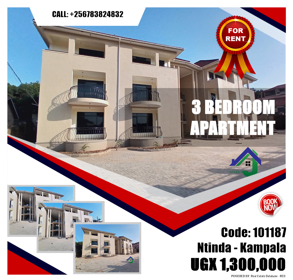3 bedroom Apartment  for rent in Ntinda Kampala Uganda, code: 101187