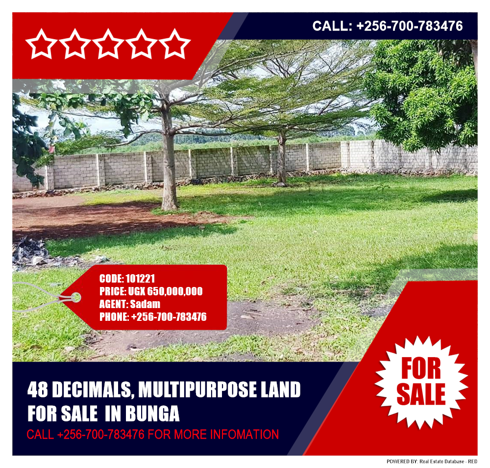 Multipurpose Land  for sale in Bbunga Kampala Uganda, code: 101221
