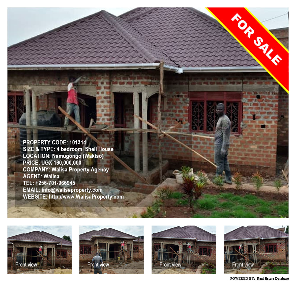 4 bedroom Shell House  for sale in Namugongo Wakiso Uganda, code: 101314