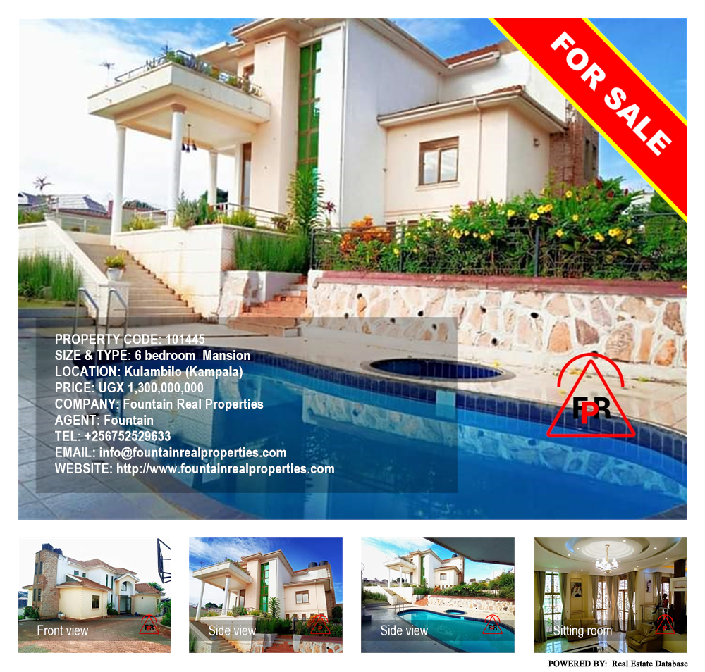 6 bedroom Mansion  for sale in Kulambilo Kampala Uganda, code: 101445