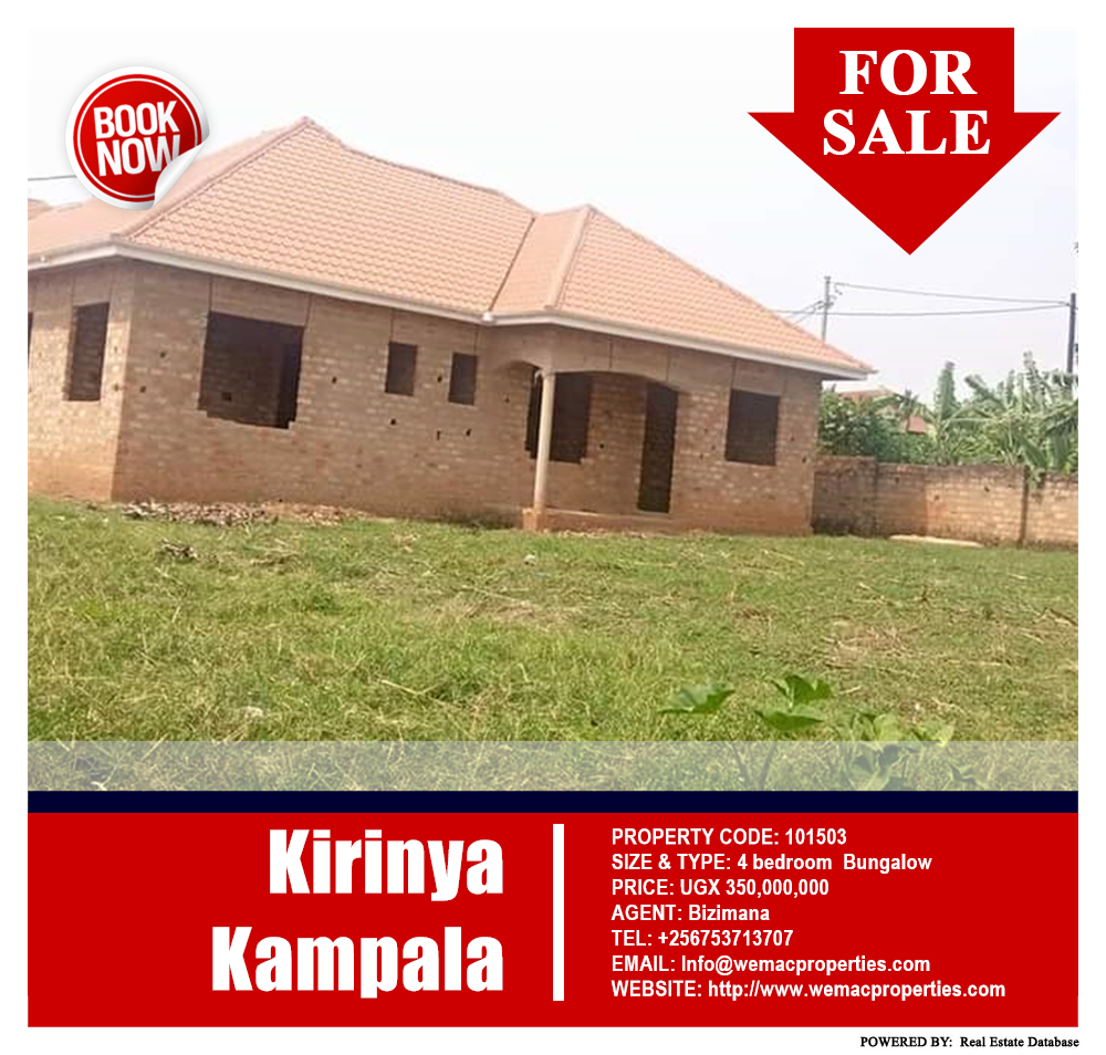 4 bedroom Bungalow  for sale in Kirinya Kampala Uganda, code: 101503
