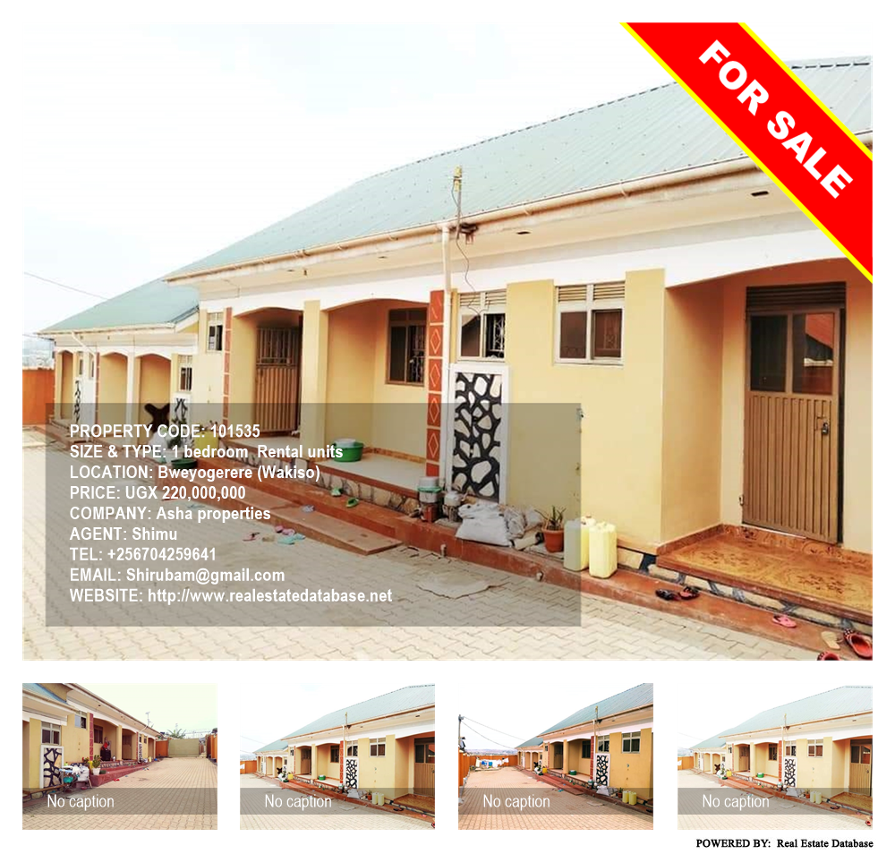 1 bedroom Rental units  for sale in Bweyogerere Wakiso Uganda, code: 101535