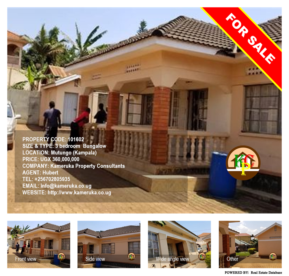 3 bedroom Bungalow  for sale in Mutungo Kampala Uganda, code: 101602