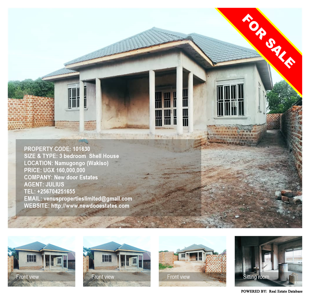 3 bedroom Shell House  for sale in Namugongo Wakiso Uganda, code: 101630