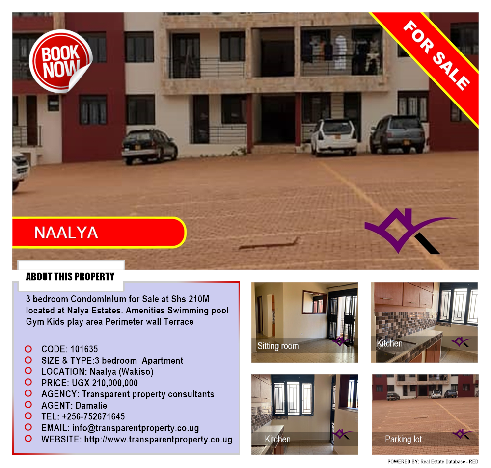 3 bedroom Apartment  for sale in Naalya Wakiso Uganda, code: 101635