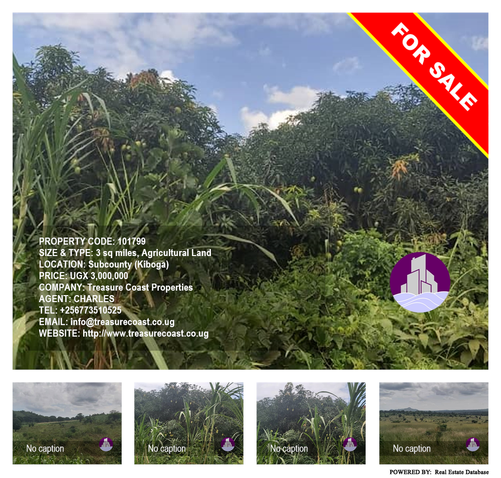 Agricultural Land  for sale in Subcounty Kiboga Uganda, code: 101799
