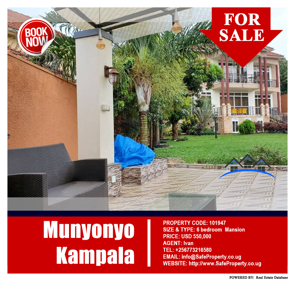 6 bedroom Mansion  for sale in Munyonyo Kampala Uganda, code: 101947