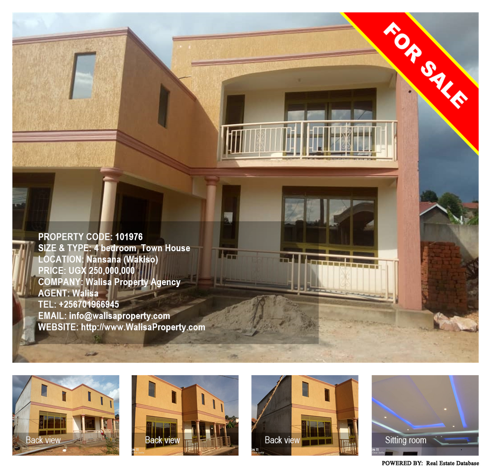 4 bedroom Town House  for sale in Nansana Wakiso Uganda, code: 101976