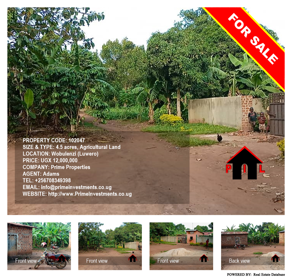 Agricultural Land  for sale in Wobulenzi Luweero Uganda, code: 102047