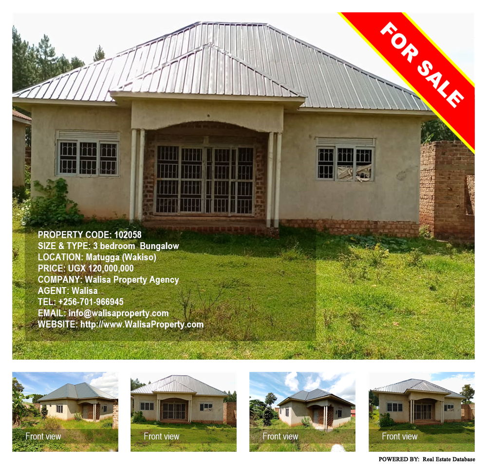 3 bedroom Bungalow  for sale in Matugga Wakiso Uganda, code: 102058