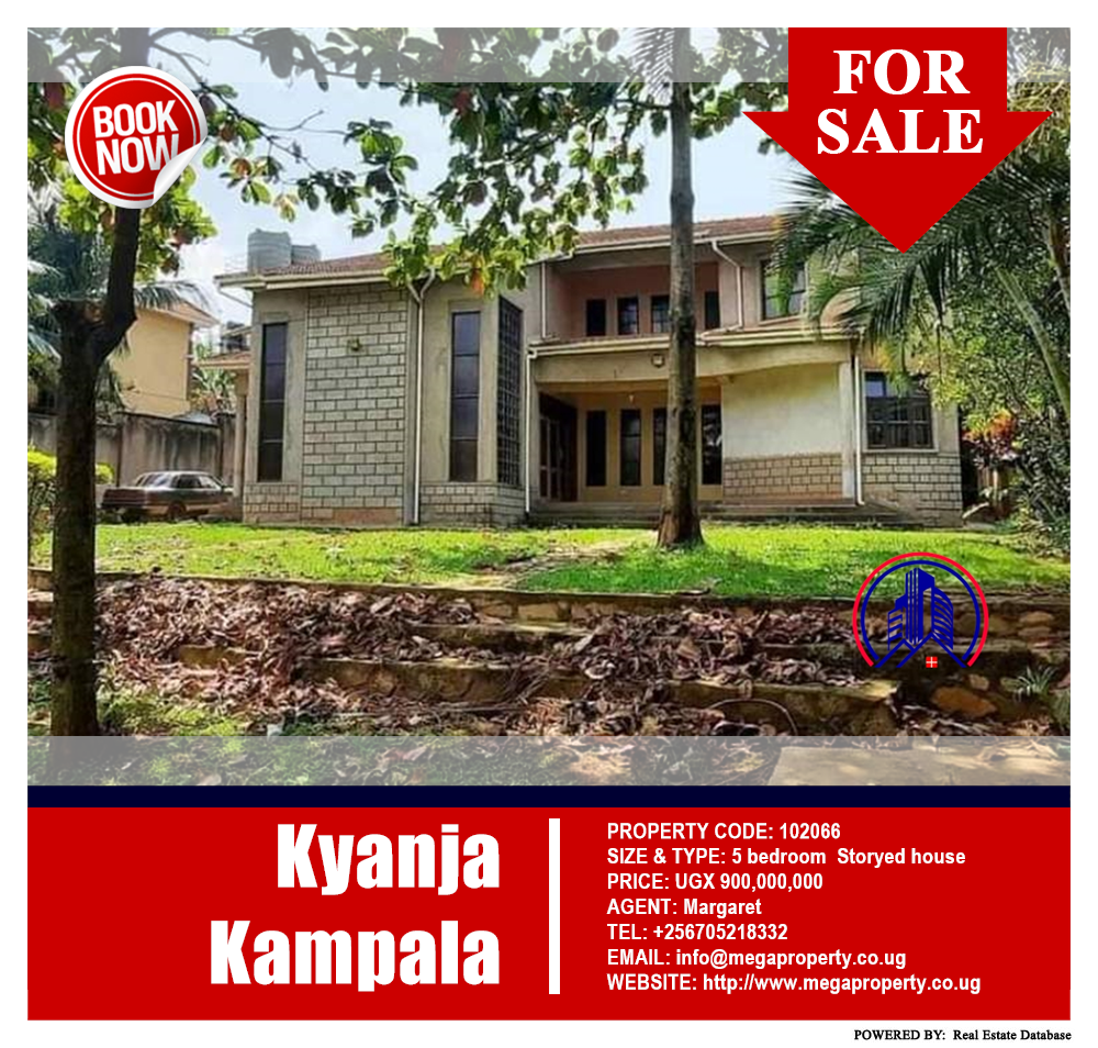 5 bedroom Storeyed house  for sale in Kyanja Kampala Uganda, code: 102066