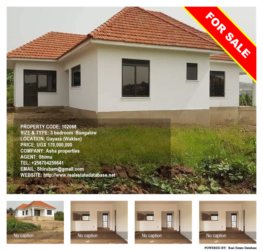 3 bedroom Bungalow  for sale in Gayaza Wakiso Uganda, code: 102068