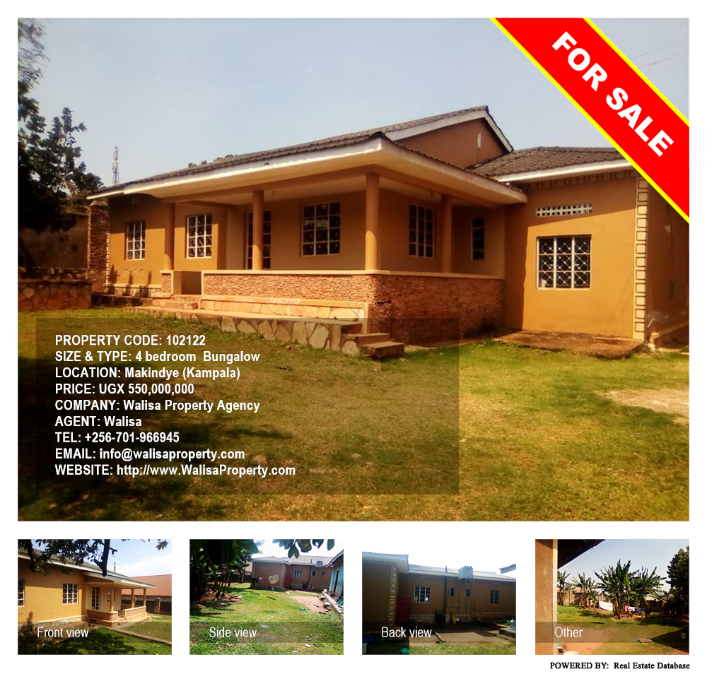 4 bedroom Bungalow  for sale in Makindye Kampala Uganda, code: 102122