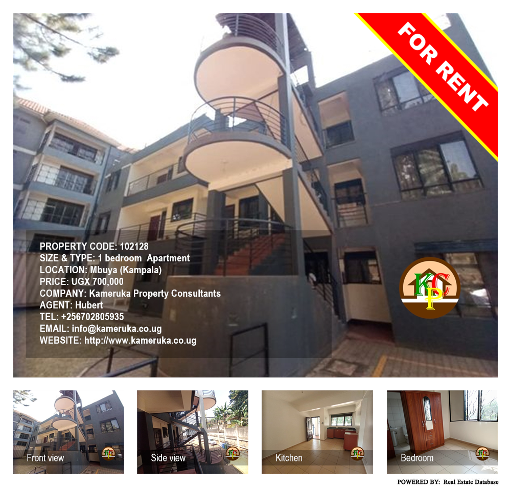 1 bedroom Apartment  for rent in Mbuya Kampala Uganda, code: 102128