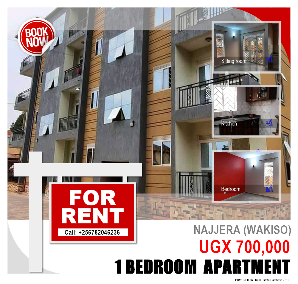 1 bedroom Apartment  for rent in Najjera Wakiso Uganda, code: 102171