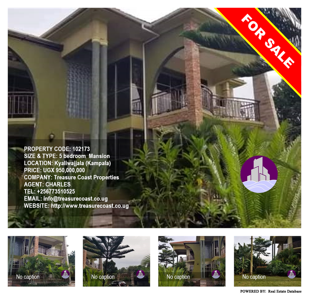 5 bedroom Mansion  for sale in Kyaliwajjala Kampala Uganda, code: 102173