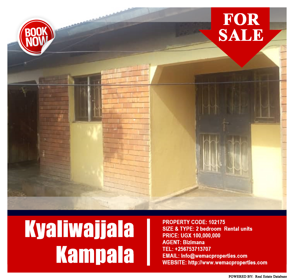 2 bedroom Rental units  for sale in Kyaliwajjala Kampala Uganda, code: 102175